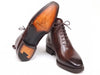 Paul Parkman Men's Brown Leather Plain Toe Lace-Up Dress Boots  (ID#BT4812-BRW)