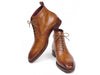 Paul Parkman Men's Cognac Leather Plain Toe Lace-Up Dress Boots  (ID#BT4812-CGN)