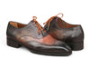 Paul Parkman Men's Goodyear Welted Wingtip Oxford Shoes Green & Brown (ID#E271)