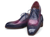 Paul Parkman Men's Goodyear Welted Wingtip Oxford Shoes Navy & Purple (ID#E272)