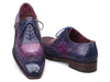 Paul Parkman Men's Goodyear Welted Wingtip Oxford Shoes Navy & Purple (ID#E272)