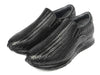 Paul Parkman Men's Black Woven Leather Slip-On Sneakers (ID#LW204BLK)