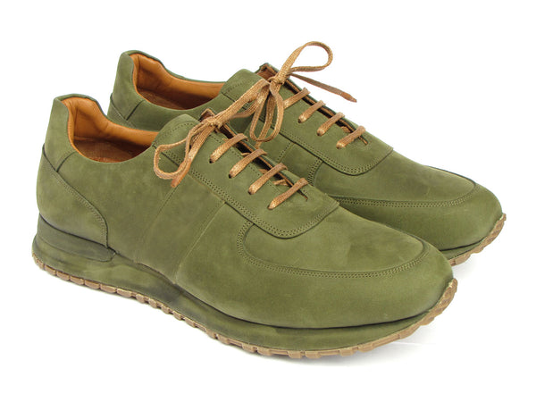 Paul Parkman Men's Green Nubuck Sneakers (ID#LP207GRB)