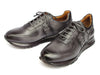 Paul Parkman Men's Gray & Black Patina Sneakers (ID#LP207GRY)