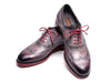Paul Parkman Men's Grey & Lilac Patina Leather Goodyear Welted Wingtip Oxfords (ID#KS27-LGC)