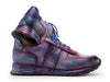 Paul Parkman Men's Blue & Purple Textured Leather Sneakers (ID#LB704PNB)