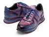 Paul Parkman Men's Blue & Purple Textured Leather Sneakers (ID#LB704PNB)