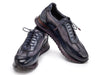 Paul Parkman Men's Navy & Gray Patina Leather Sneakers (ID#LS406GNV)