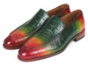 Paul Parkman Crocodile Embossed Calfskin Multicolor Loafer (ID#7339-SPR)