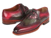 Paul Parkman Goodyear Welted Ghillie Lacing Brogues Green & Bordeaux (ID#2955-GRB)