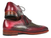 Paul Parkman Goodyear Welted Ghillie Lacing Brogues Green & Bordeaux (ID#2955-GRB)
