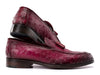 Paul Parkman Men's Purple Genuine Ostrich Skin Tassel Loafers (ID#OST834PRP)