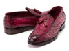 Paul Parkman Men's Purple Genuine Ostrich Skin Tassel Loafers (ID#OST834PRP)