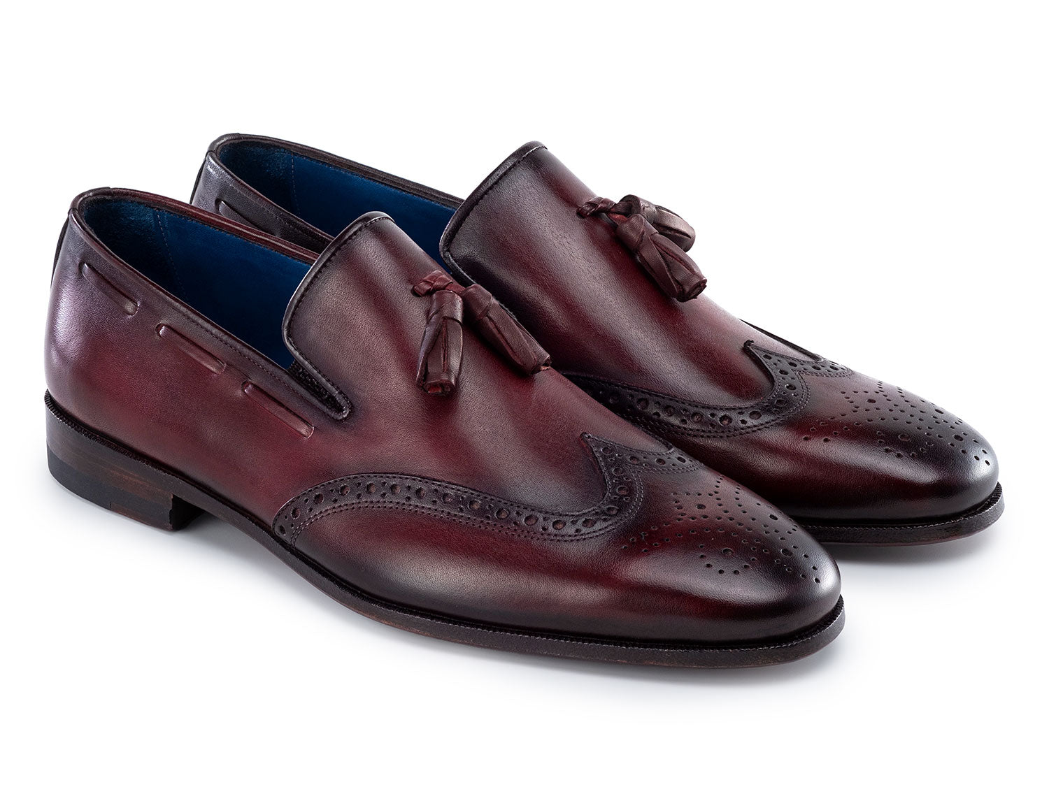 Paul Parkman Men's Wingtip Tassel Loafers Bordeaux (ID#WL34-BRD) EU 42 - US 9 / 9.5 Paul Parkman Men's Wingtip Tassel Loafers Bordeaux (ID#WL34-BRD) EU 42 - US 9 / 9.5