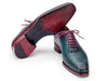 Paul Parkman Men's Green & Purple Woven Leather Oxfords (ID#044WN77)