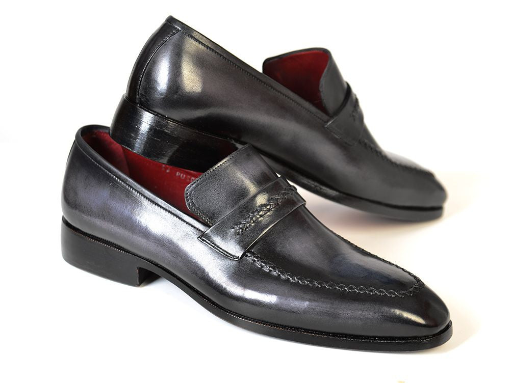 Paul Parkman Gray & Black Men's Loafers For Men (ID#068-GRAY) – PAUL ...