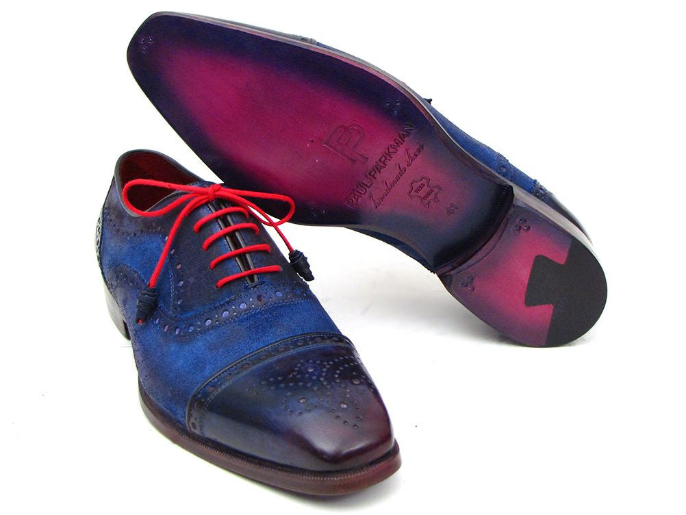 Blue 2025 suede oxfords