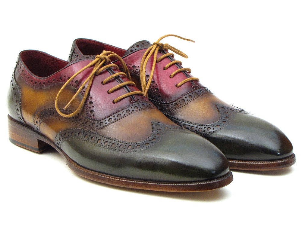 Paul Parkman Three Tone Wingtip Oxfords ID PP22F75 PAUL PARKMAN Handmade Shoes