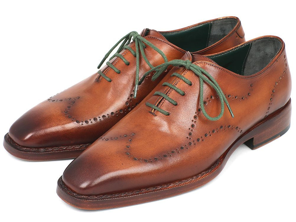 Paul Parkman Men's Handmade Wingtip Oxfords Brown (ID#711W03) main image 1