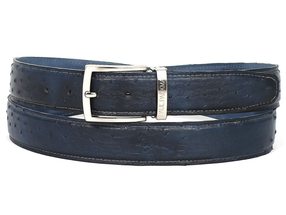 Ostrich Leather skin, Navy Blue Color CF