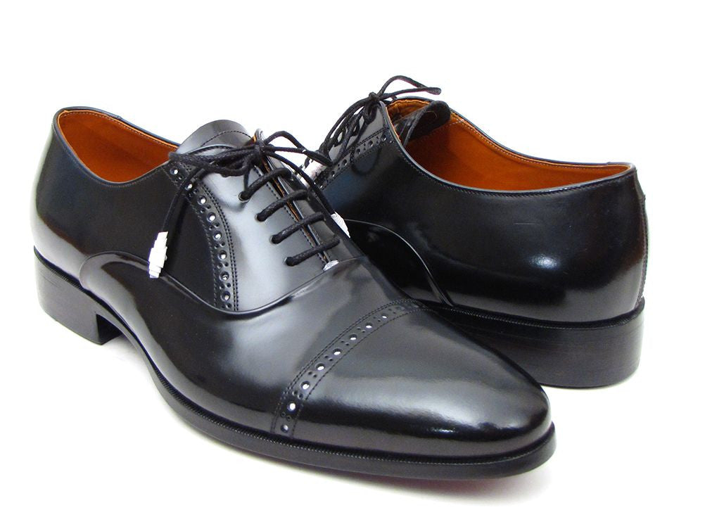 Paul Parkman Captoe Oxfords Black Dress Shoes (ID#78RG61) – PAUL ...