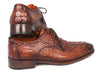 Paul Parkman Light Brown Crocodile Embossed Calfskin Derby Shoes (ID#1438TAB)