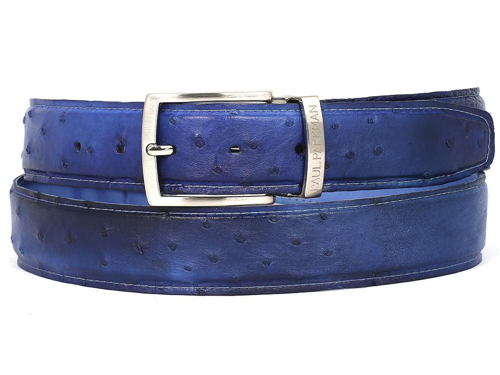 Double side Blue/BLACK Genuine Crocodile Leather Skin Men's Belt With LV  Buckle
