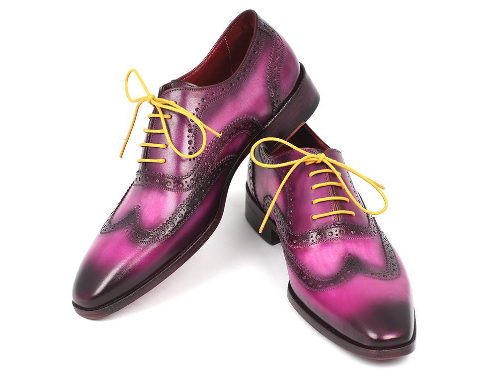 Paul Parkman Men's Wingtip Oxfords Lilac Handpainted Calfskin (ID#228- – PAUL PARKMAN® Handmade Shoes