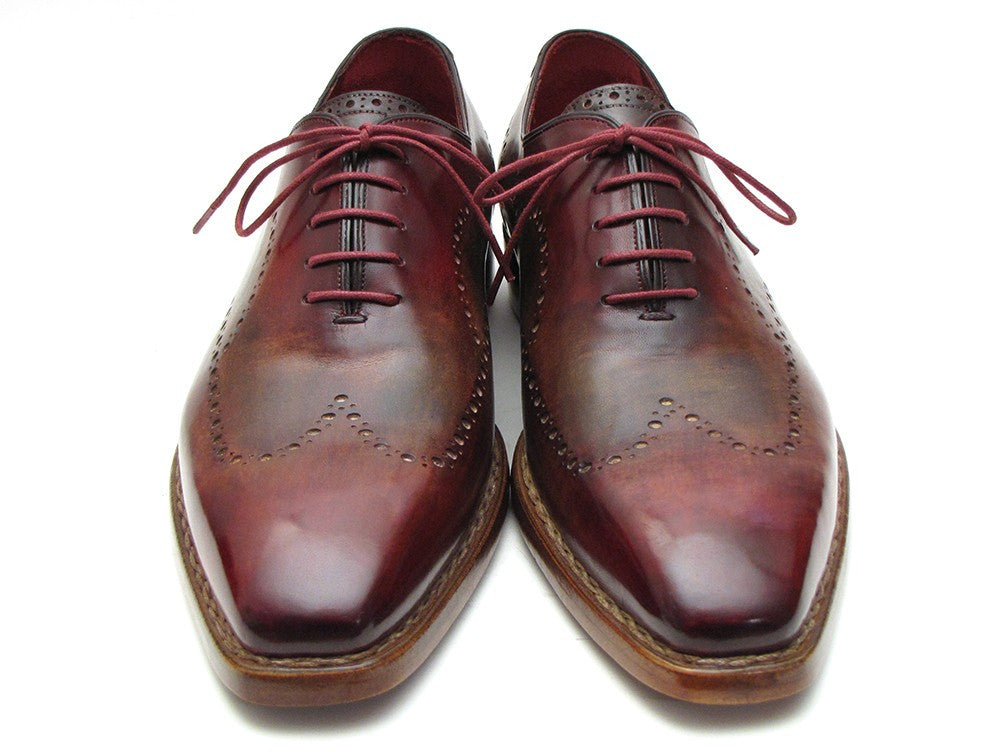 Paul Parkman Goodyear Welted Wingtip Oxfords Bordeaux & Camel - 081-RDT