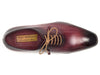 Paul Parkman Men's Burgundy Wholecut Plain Toe Oxfords (ID#DS65BUR)