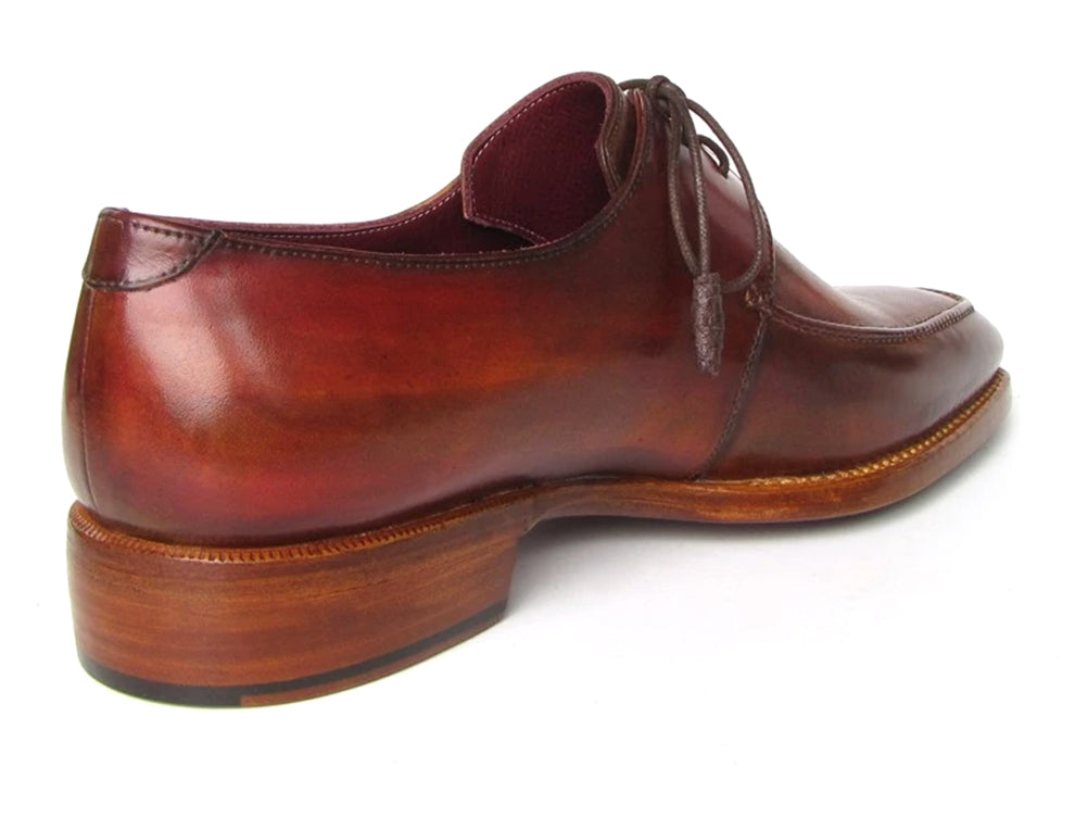 Paul Parkman Goodyear Welted Square Toe Apron Derby Shoes Brown (ID#322A7)