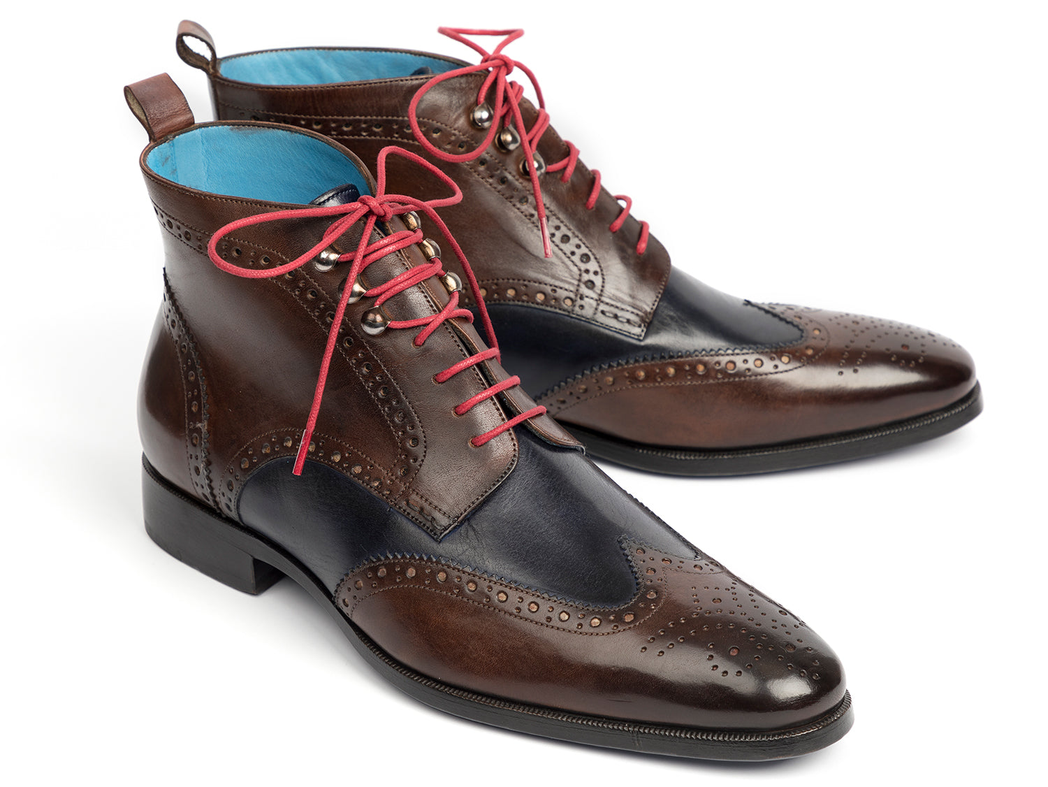 Paul Parkman Wingtip Ankle Boots Dual Tone Brown & Blue (ID#777-BRW-BLU) EU 45 - US 11.5 Paul Parkman Wingtip Ankle Boots Dual Tone Brown & Blue (ID#777-BRW-BLU) EU 45 - US 11.5