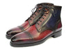 Paul Parkman Men's Multicolor Hand-Painted Cap Toe Boots (ID#BT9566-MLT)