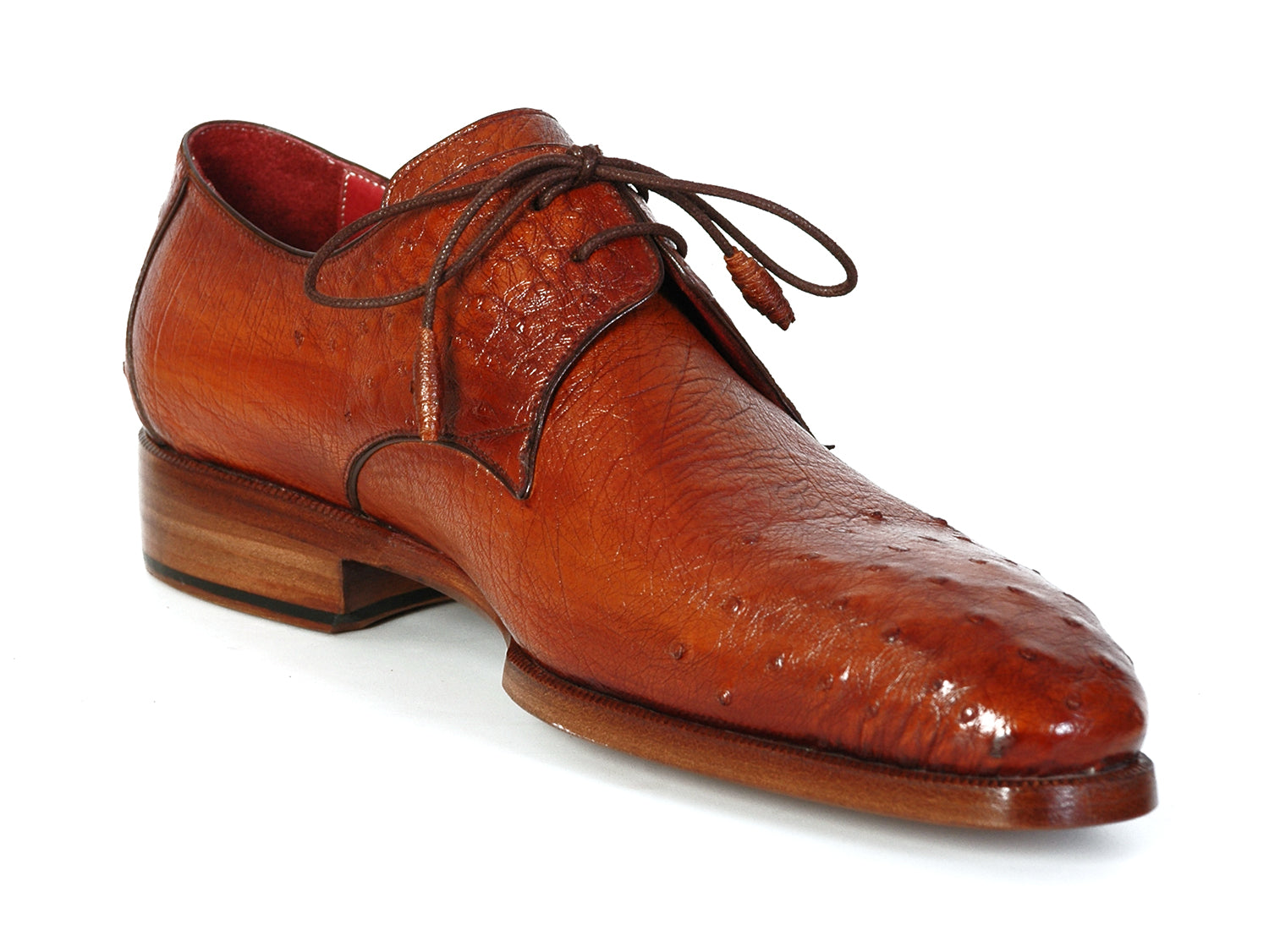 Paul Parkman Goodyear Welted Green Genuine Ostrich Derby Shoes (ID#31VL74) EU 46 - US 12 / 12.5
