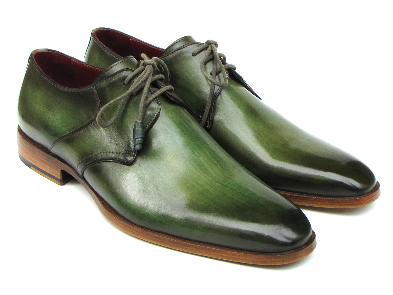 Paul Parkman Green HandPainted Derby Shoes (ID#059-GREEN) '----- Paul Parkman Green HandPainted Derby Shoes (ID#059-GREEN) '-----