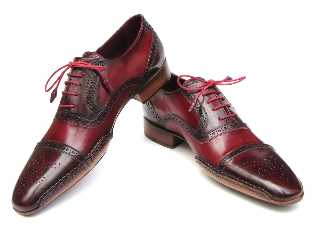 Paul Parkman Captoe Oxfords Bordeaux Beige - 024-BRR