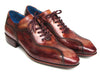Paul Parkman Handmade Lace-Up Casual Shoes For Men Brown Hand-Painted (ID#84654-BRW)