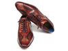 Paul Parkman Handmade Lace-Up Casual Shoes For Men Brown Hand-Painted (ID#84654-BRW)