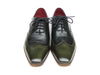 Paul Parkman Men's Wingtip Oxford Floater Leather Green (ID#023-GREEN)