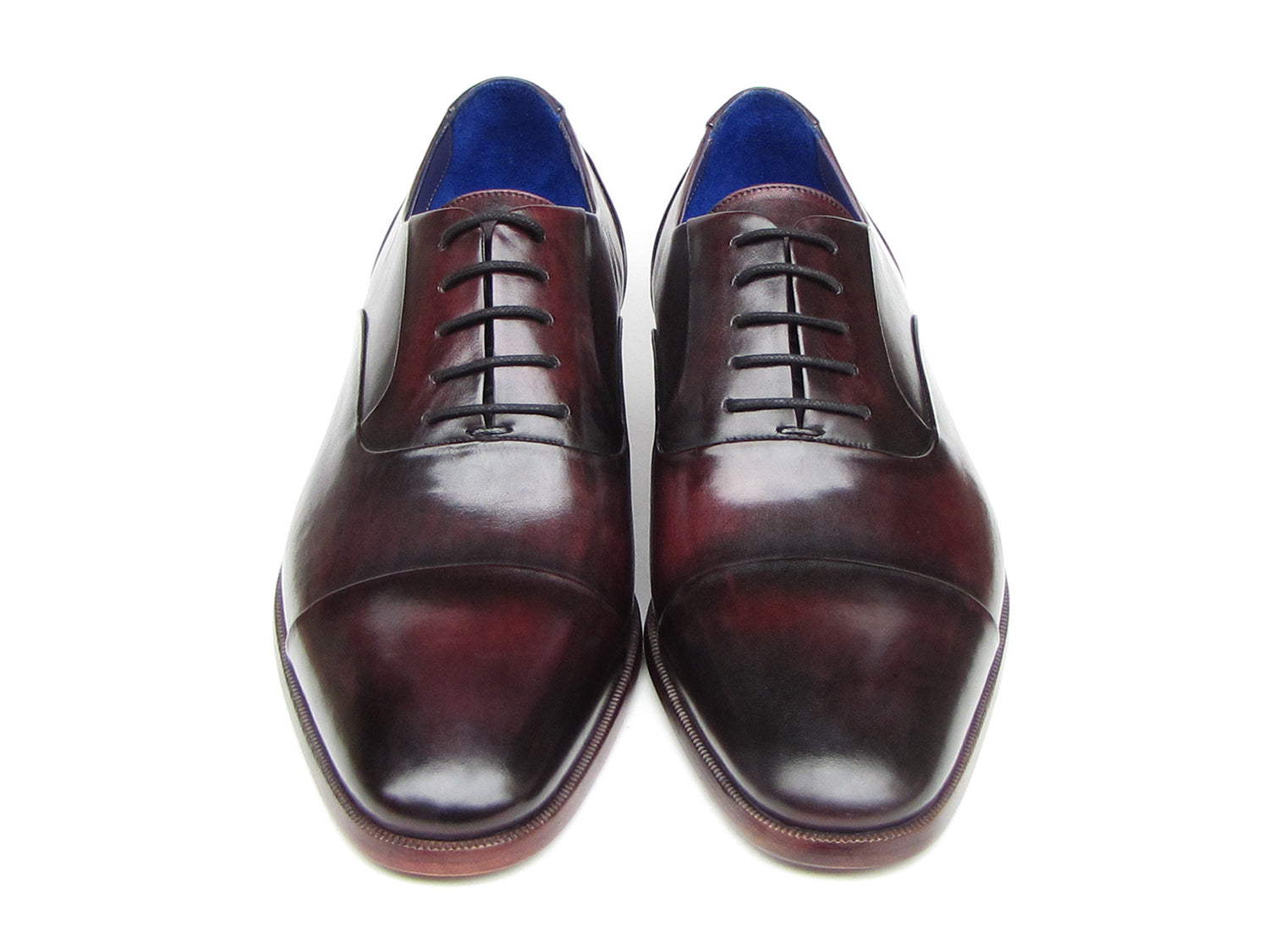 black dress and purple shoes Paul Parkman Men's Captoe Oxfords Black Purple Shoes (ID#074-PURP-BLK) EU 42