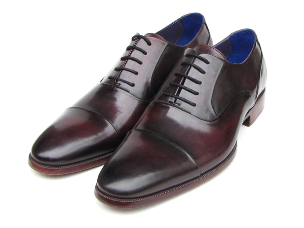 Paul Parkman Men's Captoe Oxfords Black Purple Shoes (ID#074-PURP-BLK ...