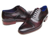 Paul Parkman Men's Captoe Oxfords Black Purple Shoes (ID#074-PURP-BLK)