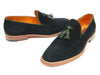 Paul Parkman Men's Tassel Loafer Green Suede Shoes (ID#087-GREEN)