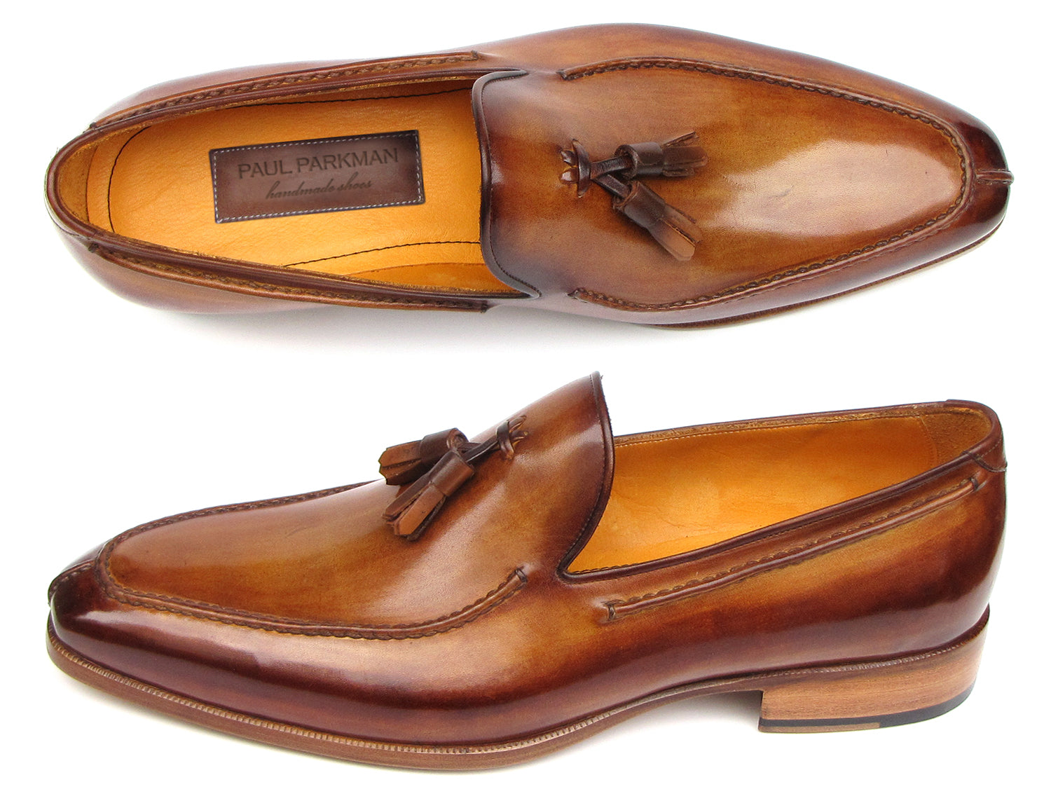 Paul Parkman Loafer Camel & Brown Hand-Painted (ID#083-CM – PAUL Shoes