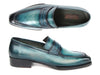 Paul Parkman Men's Turquoise Patina Handmade Loafers (ID#6944-TRQ)