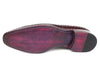 Paul Parkman Men's Woven Leather Tassel Loafers Burgundy (ID#WVN88-BUR)