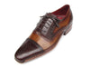 Paul Parkman Men's Captoe Oxfords Brown Hand Painted Shoes (ID#5032-BRW)