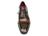 Paul Parkman Men's Captoe Oxfords Camel & Olive Shoes (ID#024-OLV)