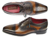 Paul Parkman Men's Captoe Oxfords Camel & Olive Shoes (ID#024-OLV)