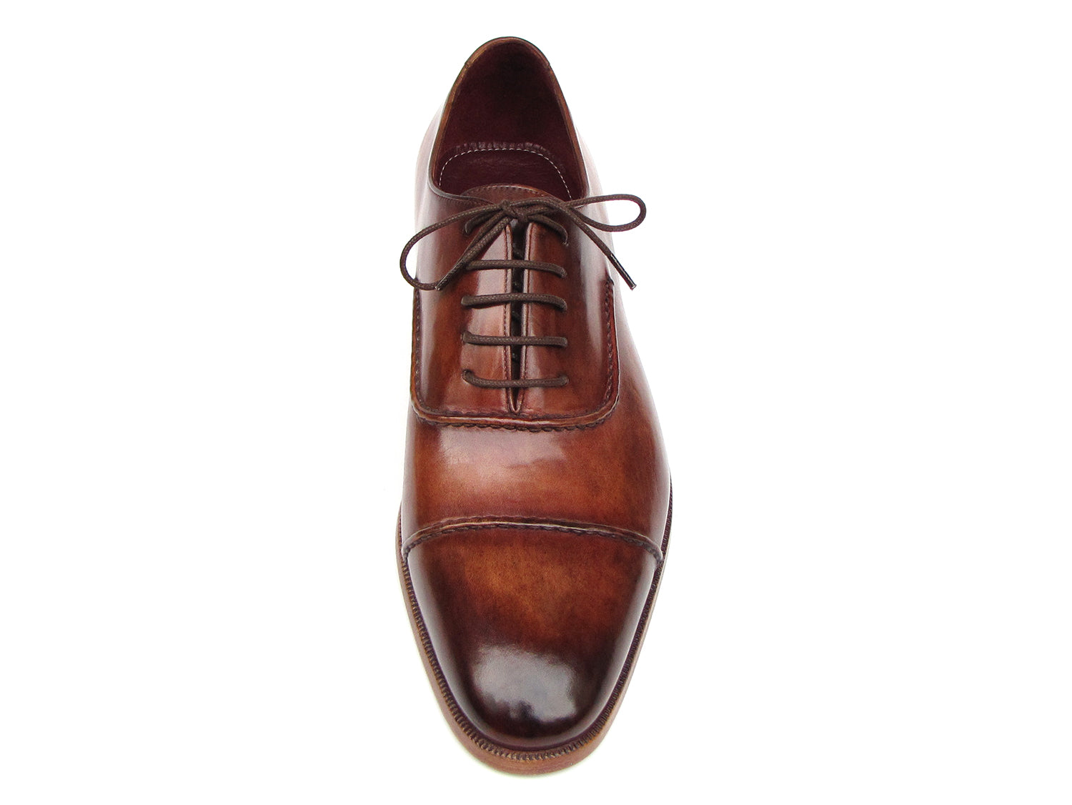Paul Parkman Men's Captoe Oxfords Brown Hand Painted Shoes (ID#077 BRW) EU 47 - US 13 Paul Parkman Men's Captoe Oxfords Brown Hand Painted Shoes (ID#077 BRW) EU 47 - US 13